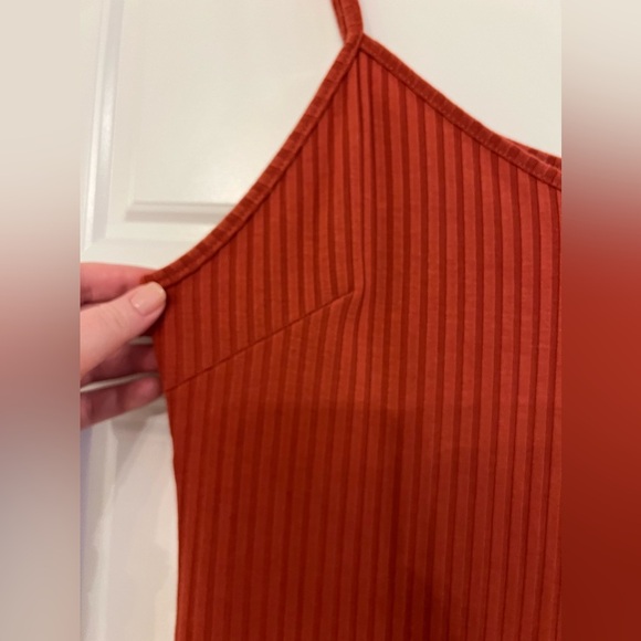 Boho Spaghetti Strap Burnt Orange Midi Dress Women’s XL - Picture 5 of 10